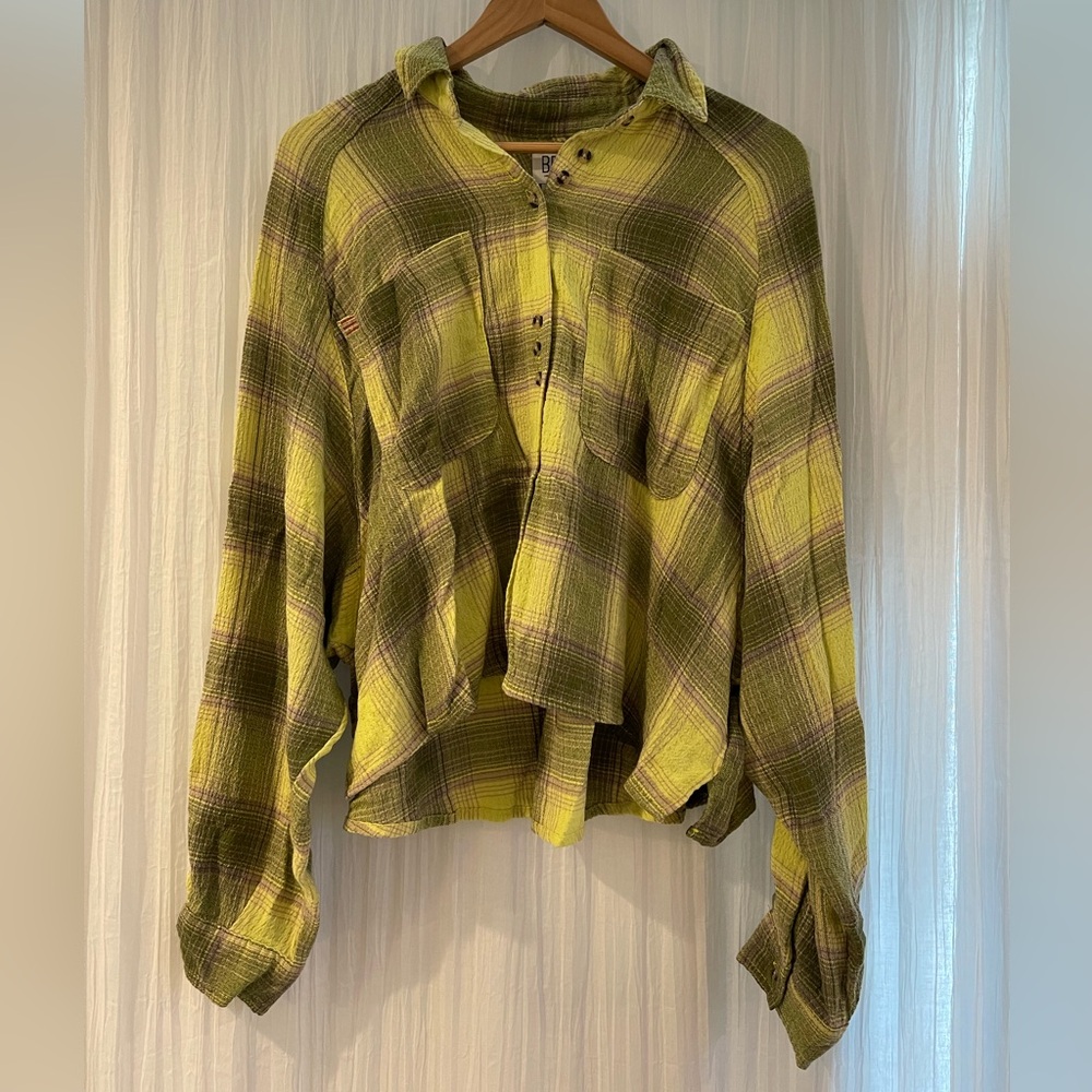BDG Lou Textured Plaid Button Down Shirt